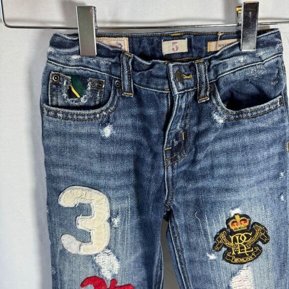 Polo Ralph Lauren Vintage Boyfriend Skinny Jeans Girls Sz 5 - Picture 3 of 15